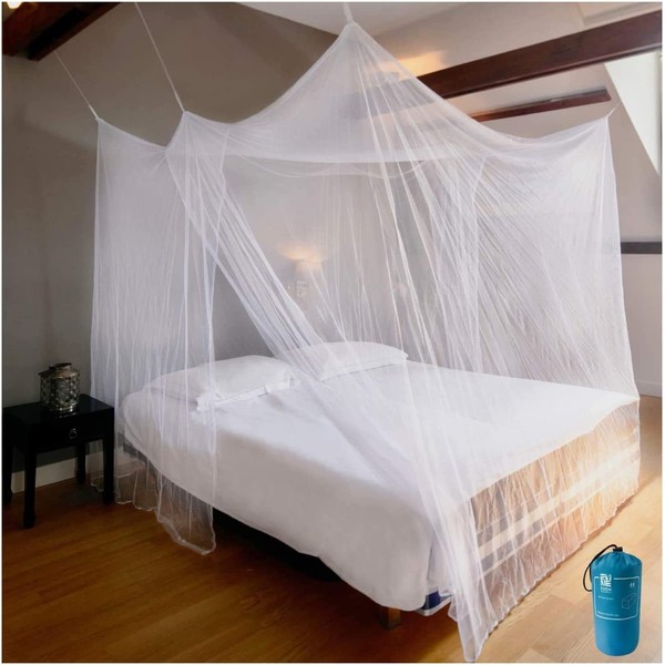 EVEN Naturals Mosquito Net Bed Canopy For Double Bed Tent Adult, Princess Bed Tent, Baby Tent, Bed Net for Home, Mosquito Net for Bed, Boys and Girls Bed Canopy (Double Bed, 205 x 180 x 205 cm)