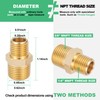 FullMayPro 2PCS Brass Pipe Fitting, Brass Hex Nipple，Reducing Connectors,3/8" NPT