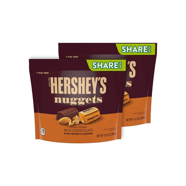 Hershey's Nuggets Milk Chocolate w/ Toffee and Almonds (Pack of 2)