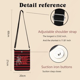 Horror Movie Nightmare Crossbody Bag Fan Gift Scary Movie Lover Gift Never Sleep Again Purse Shoulder Bag (NEVER SLEEP cbca)