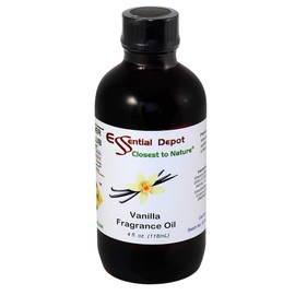 Essential Depot Vanilla Fragrance Oil - Supplied in 4 oz. Amber Glass Bottle with Black Phenolic Cone Lined and Safety Sealed Cap