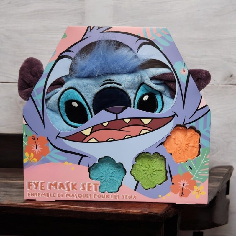 Stitch Eye Mask Set with Bath Fizzers Tropical Spa Gift