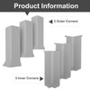 COUKIU Self Adhesive Baseboard Corner Blocks, 4inch(Width)3 Inside + 3