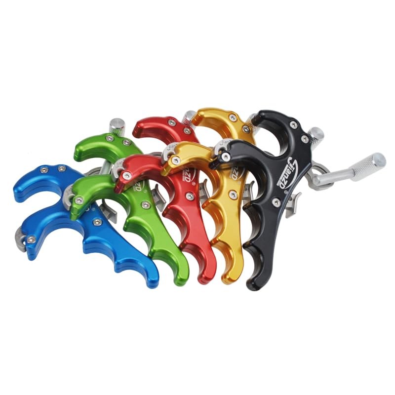 JIANZD Compound Bow Release Aid, Aluminum Alloy 4 Finger Trigger