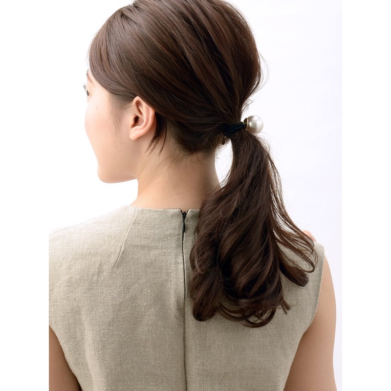 [ヴァンテーヌ] VINGTAINE 一粒 パール ヘアゴム M ヘアアクセサリー 大粒 シンプル オフィス