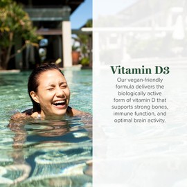 Global Healing Center Global Healing Center - USDA Organic Vitamin D3 5000IU Liquid Supplement Drops for Women & Men - Non-GMO Helps Support Bones & Immune System, Vegan-Friendly Formula Delivers Active Form of Vitamin D