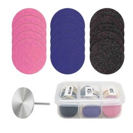 60 Pcs Replacement Sandpaper Discs, Sanding Paper Discs with Metal Nail Drill Bit Foot Files Replacement Sandpaper Discs for Dead Skin Cuticle Remover Manicure Pedicure Tools (#80#150#240 Grits)