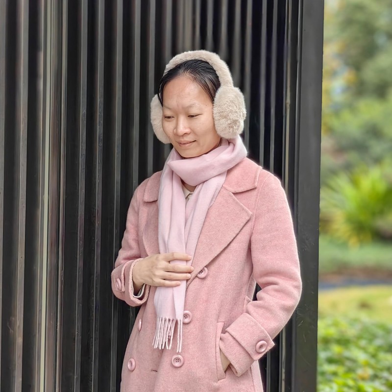 AUSUAYA Fuzzy Earmuffs, Foldable Warm Plush Earmuffs Ear Warmers for