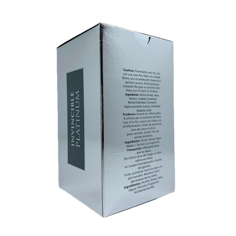 Invincible Platinum Men's Cologne 3.4 Fl. Oz. Eau de Toilette
