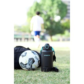 The Peacock AJK-R200 BGR Stainless Steel Vacuum Mug/Bottle, 67.6 fl oz (2L), Cold Retention, Large Capacity, Ice Container, Sports Drink Compatible, One-Touch Mug, Graphite Black