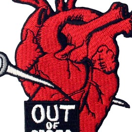 My Heart is Out of Order Patch Embroidered Applique Badge Iron On Sew On Emblem