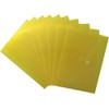 EXXO by HFP 90453 Document Wallet with Velcro Fastener A5 Landscape Polypropylene Plastic 250 x 180 mm Transparent Yellow Pack of 10