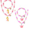 PinkSheep BFF Necklaces and Bracelet for 2, Butterfly Unicorn Princess