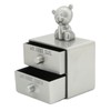 Tooth Box Metal Cute BearShape Storage Case with 2 Drawers