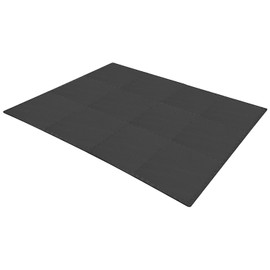 BalanceFrom Puzzle Exercise Mat with EVA Foam Interlocking Tiles Black