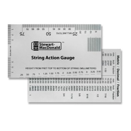 StewMac String Action Gauge And Ruler, Metric, Stainless Steel - Designed by StewMac, The Original measuring tool for acoustic and electric guitar, and bass setup