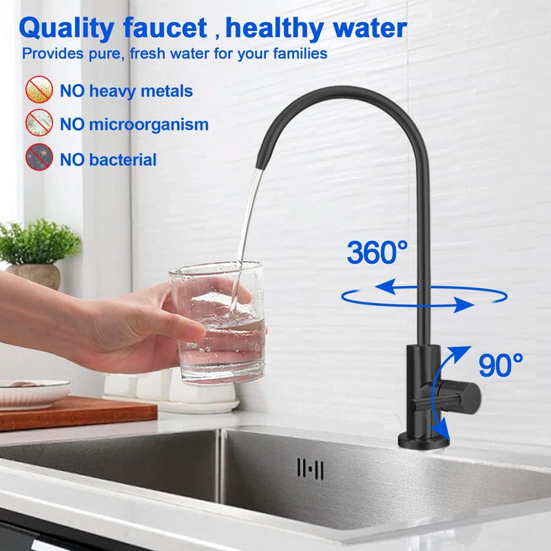 Drinking Water Faucet - Long Thread Stem Filtered Water Tap