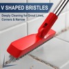 ITTAHO 2 Pack Grout Brush with Long Handle, Swivel Cleaning