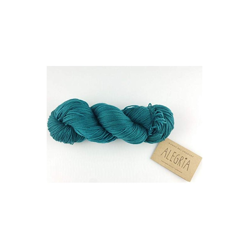 Manos Del Uruguay Alegria A2394 Teal, 100g, Hand Dyed Sock