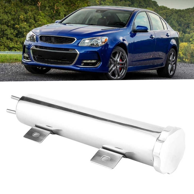 2x10in Overflow Tank Can Polished Stainless Steel Coolant Radiator 14oz