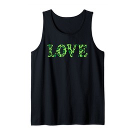 Love Leopard Print St. Patrick's Day Vintage Lucky Irish Tank Top