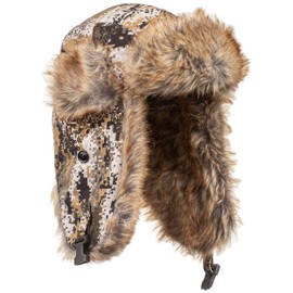 Huntworth Men's Vostok Heat Boost™ Lined, Waterproof, Trapper Hat (Disruption®), Large