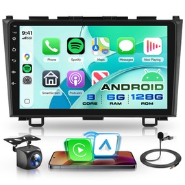 8 Core 6G+128G Android 15 Car Stereo Radio for Honda CRV 2007-2011, Rimoody Wireless Carplay Andorid auto GPS 5G-WiFi 9'' Touchscreen DSP Bluetooth 5.0 FM/RDS SWC Backup Camera