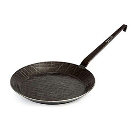 Petromax Wrought Iron Skillet, Long Handle Pan Conducts Heat Evenly, Indoor/Outdoor Camping Cookware for Campfire or Home Kitchen Use, Stove to Table Serveware, 18.1"
