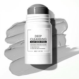 Mascarilla en Barra de Arcilla Volcánica, Limpieza Profunda de Poros, Elimina Puntos Negros, con Ácido Glicólico, Arcilla Natural de Alaska, Cremosa, 