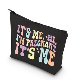 WCGXKO Pregnancy Gift Pregnancy Announcement Gift New Mom Zipper Pouch Makeup Bag (Pregnant CA)