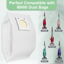 6 Pack IB600 HEPA Replacement Intuition Upright Vacuum Cleaner Bags Compatible with Kenmore Intuition Bagged Upright Vacuum Lift-Up Carpet Cleaner BU4022, BU4020, BU4018, BU4050, BU3040