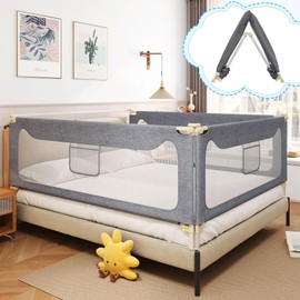 TKMYAQ Bed Rails for Toddlers - 2-Minute Quick Assembly, Foldable Baby Bed Rail Guards, Adjustable Height, Fits Twin, Full Size Beds (1 Side, 39")