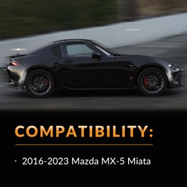 DERMOKA White LED Side Marker Lights Front Rear Bumper Parking Signal Lamp Reflectors for 2016-2024 Mazda MX-5 Miata ND, 4PCS Smoked Len