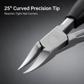 Ingrown Toenail Clippers for Thick Nails – Precision Curved Blade Nail Trimmer with Storage Case for Home Care