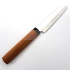 Kanetsune Kama-gata Kitchen Knife 3.38" 420J2 Stainless Steel Blade Wood