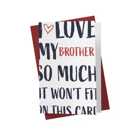 Karto Sweet Birthday Card for Brother - Large 5.5x8.5 inch Brother Birthday Cards - This Much