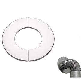 Beekeg Stove Pipe Rosette, Cover Rosette Stainless Steel, Pipe Collar, Chimney Attachment, Stove Knee Rosette Chimney Hood Base Plate (DN 80 mm)