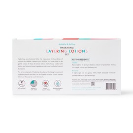 Dabble & Dollop Layering Lotion Set, Hydrating Strawberry, Coconut and Vanilla Scented Lotions for Kids, All-Natural, USA Made, Dermatologist Tested, Vegan & Cruelty-Free (Set of 3)