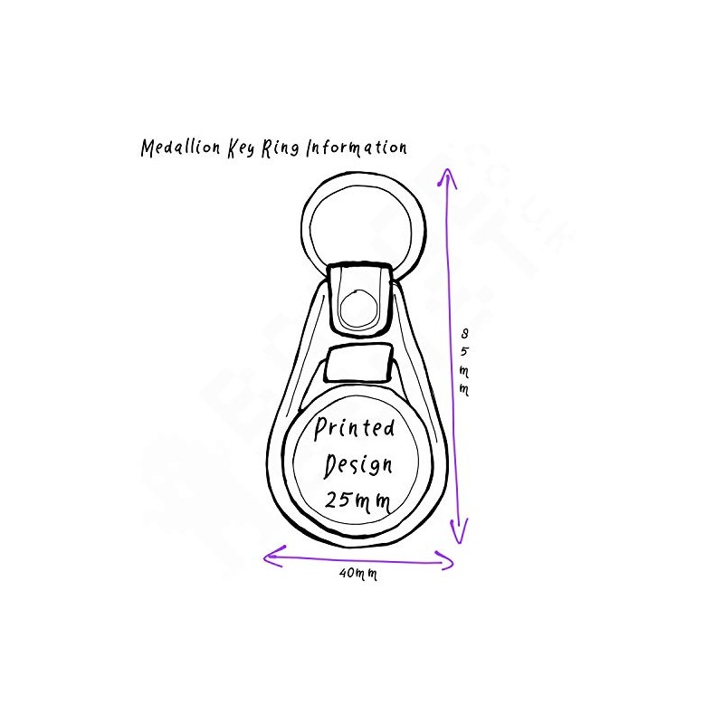 I Love Nature - Red Plastic Medallion Key Ring