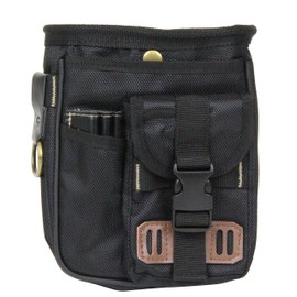 SK11 SWT013-2 Tool Pouch, Width 7.1 x Height 7.9 x Depth 2.4 inches (180 x 200 x 60 mm), Includes Carabiner, Black