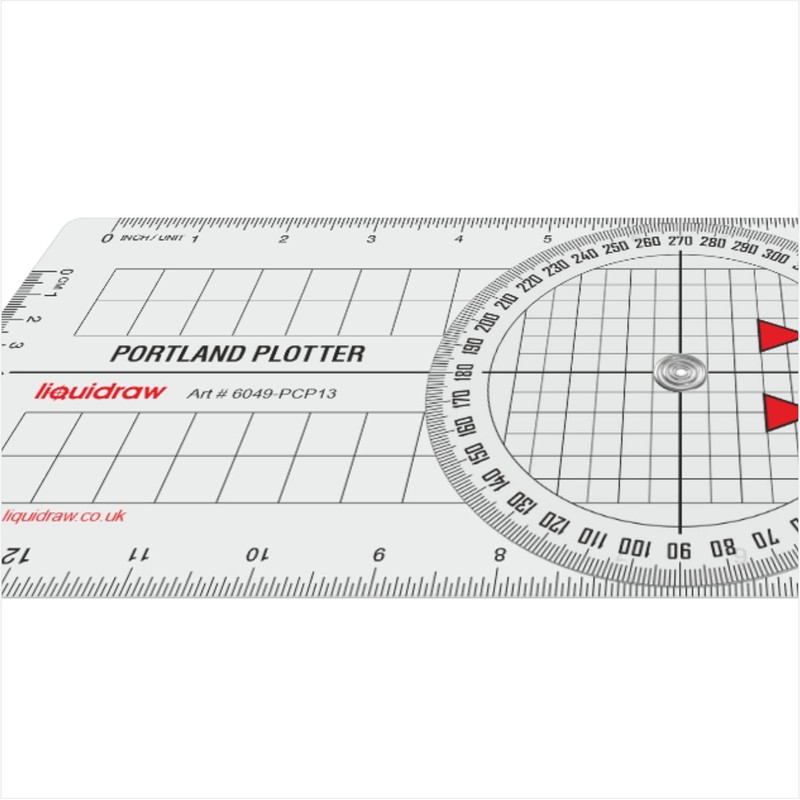 Liquidraw Portland Course Plotter Navigation Divider Marine Nautical Protractor