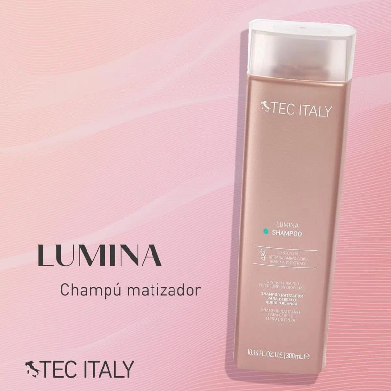 Tec Italy Lumina Shampoo Matizador Para Rubio-blanco 300 Ml