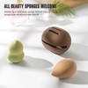 FERYES 2 PCS Makeup Sponge Holder – Shatterproof Eco-Friendly Silicone