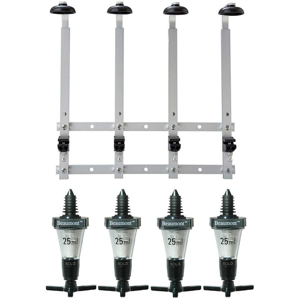 Beaumont 4 Bottle Wall Fixing Bottle Bracket & 4 x