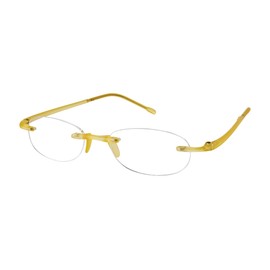Scojo New York Gels Original Blue Light Reading Glasses | 2.5x GOLD CRYSTAL | Readers for Men & Women | Stylish, Scratch-Resistant Lenses