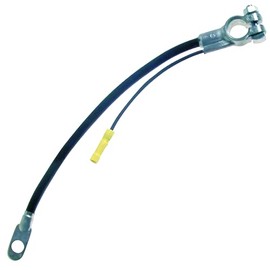 Sherco-Auto Black 20" Inch 2 Gauge Top Post Battery Cable with Auxiliary Lead
