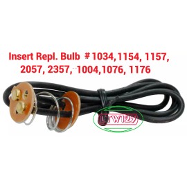 Sun East (2) Pig Tail  Insert Bulb Socket fit Bulb # 1034, 1157, 1004, 1076, 1176, 2057,