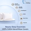 Comfort Beddings Premium Quality Pillowcases 100% Cotton Blend Oxford White