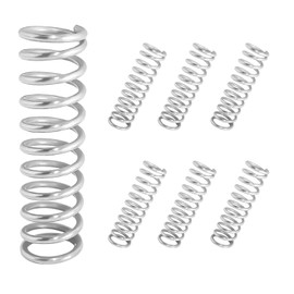 Qrity Pack of 10 compression springs, stainless steel coil springs, 304 steel spring, 1.2 x 10 x 40 mm spring, compression spring for replacement and repair