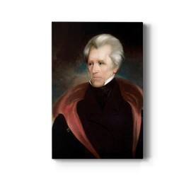 Renditions Gallery Andrew Jackson Presidental Portrait Wall Art, Premium Gallery Wrapped Canvas Decor, Ready to Hang, 18 in H x 12 in W, Made in America Print Artwork